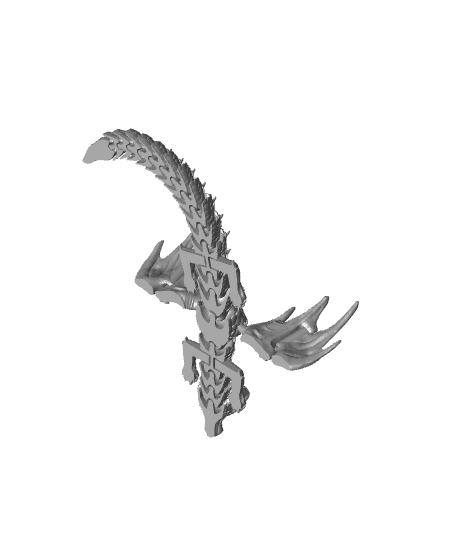 Flexi Ram Horned Western Dragon 3d model