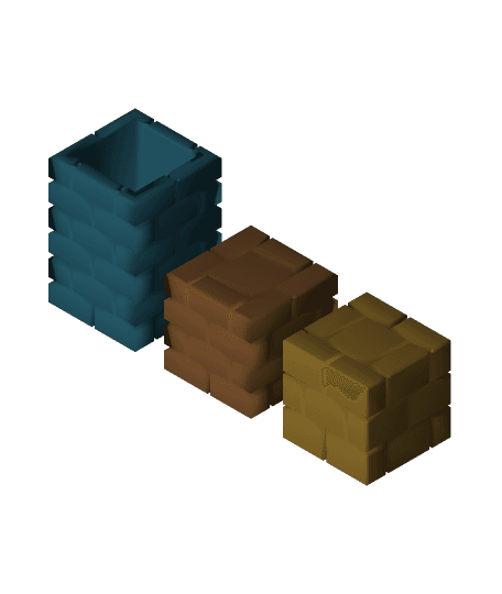 Brick Block Box (OpenSCAD) 3d model