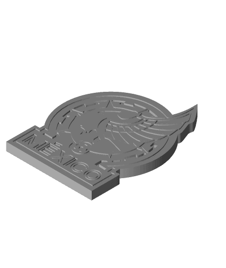 Mexico national football team coaster or plaque 3d model