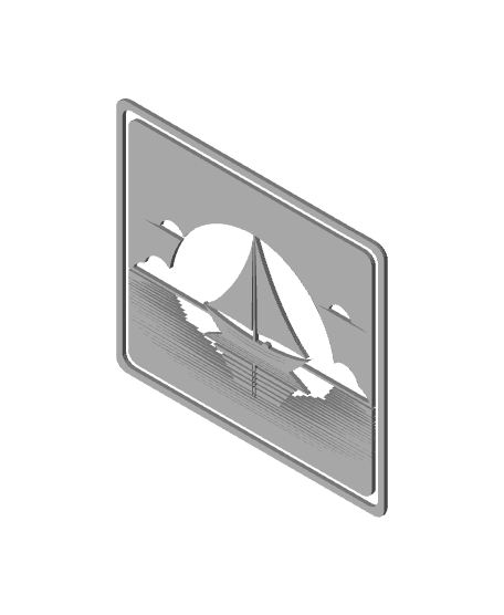 Gift Box for String Sailboat - 70 percent 3d model