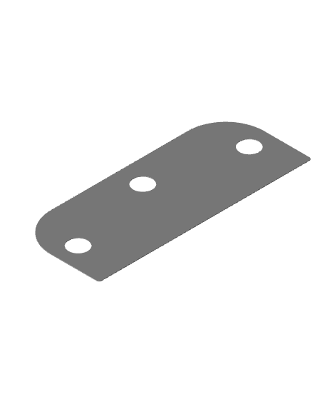 3.5in 3-hole door hinge stop shim 3d model