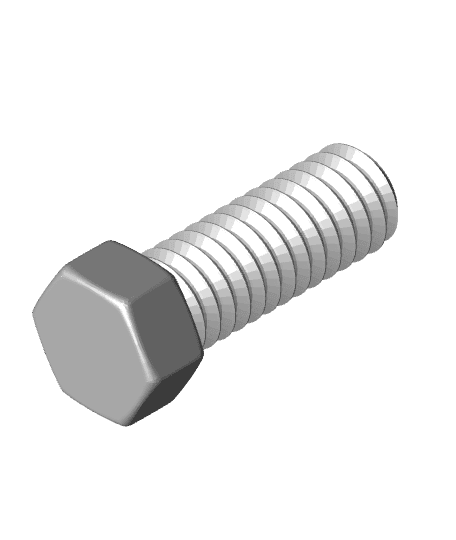 Reinforced bolt and nut 3d model