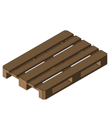 Pallet 1200 mm x 800 mm 3d model