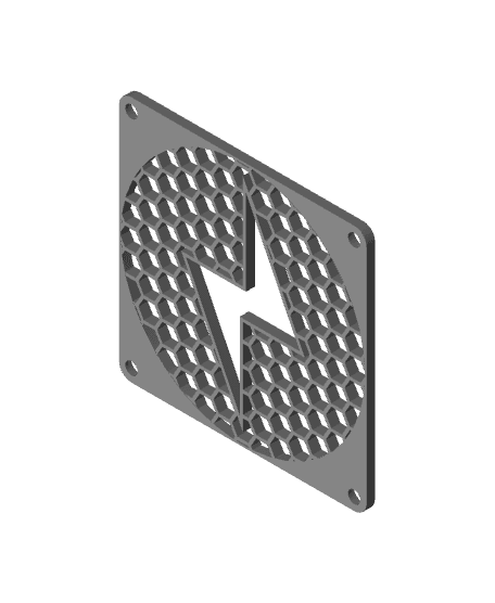 Lightning Bolt 80mm Fan Guard  3d model