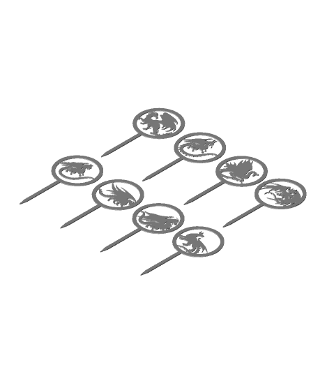 9 Sets of Toppers 3d model