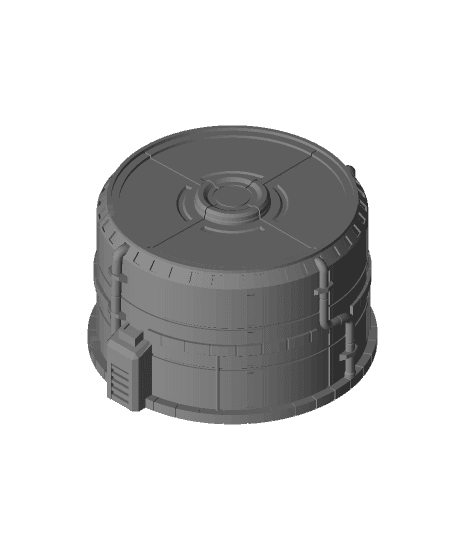 Large Scale Oil Tank 3d model