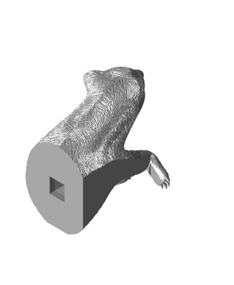 Badger Emerging- Hufflepuff Inspired Book Nook 3d model