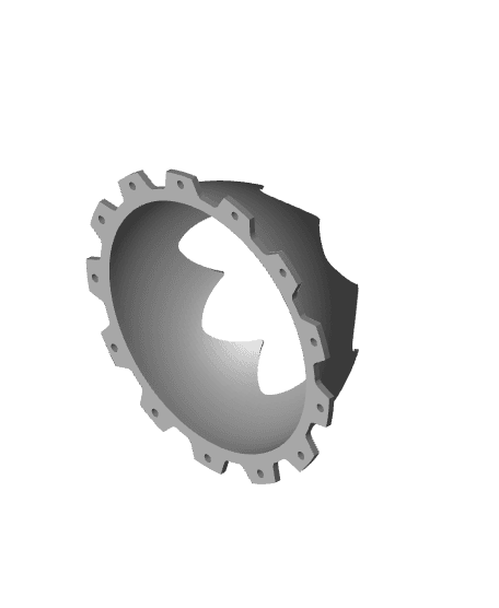 Jet Engine Chevron Nozzle  3d model