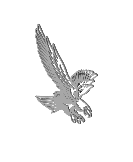 eagle wall art bird of prey wall decor 2d eagle decoration 3d model