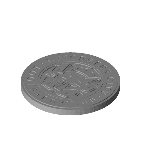 Concave Leicester City FC coaster or plaque 3d model