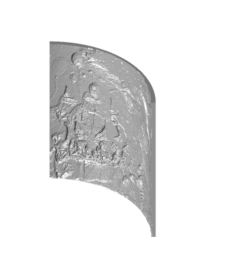 Lithophane of a T-Rex Birthday Party 3d model