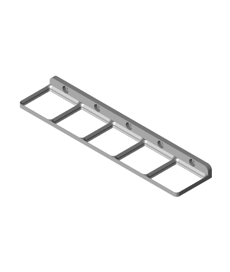 Gridfinity 5x1 Wall Mount Base.stl 3d model