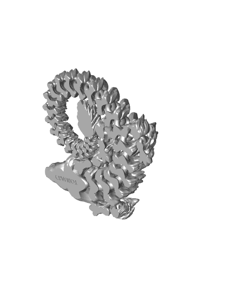 Articulated Dragon 006 - Print in place - STL file 3d model