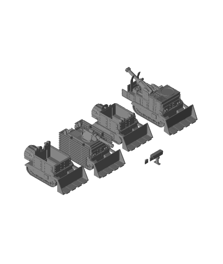 FHW: Mining Car Tank set v1 multi-piece (BoD) 3d model