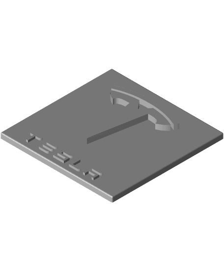 Tesla Logo With Base 3d model