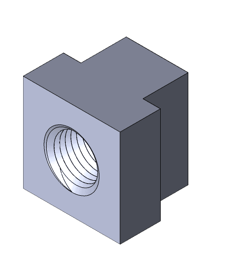 T-Bolt Head Screw 3d model