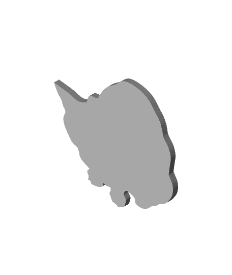 Cat Shaped Coaster 3d model