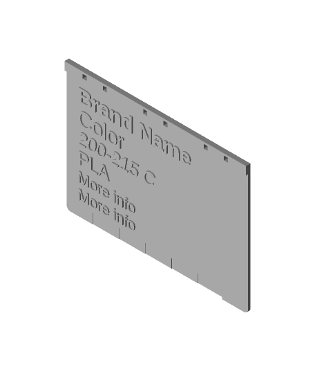 Filament Swatch Book - OpenSCAD 3d model