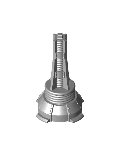 Steampunk Tesla Coil Tower Miniature 3d model