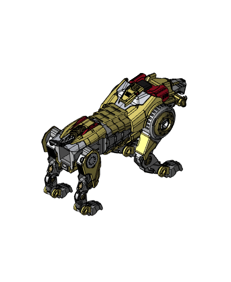 Voltron 2.0 Hunks Lion(Yellow) - Source File 3d model