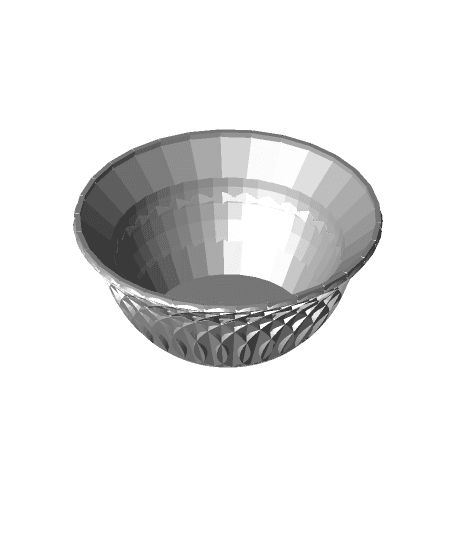 Faceted Antique Style Bowl (Easy Print Vase Mode) 3d model