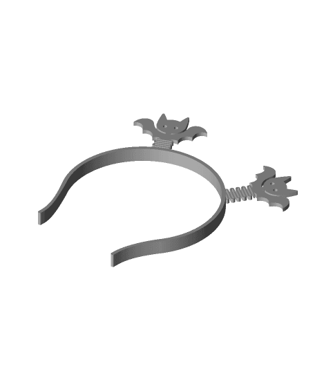 Print in Place Bat Bopper Headband 3d model