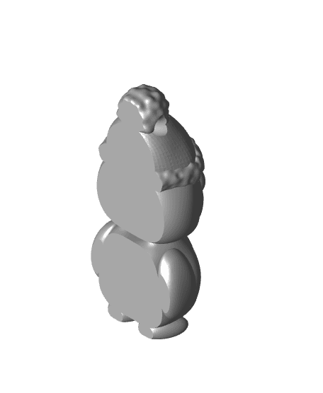 Penguin with Hat Keychain 3d model