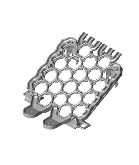 Side Hextraction Gutters -- Basic Board 3d model