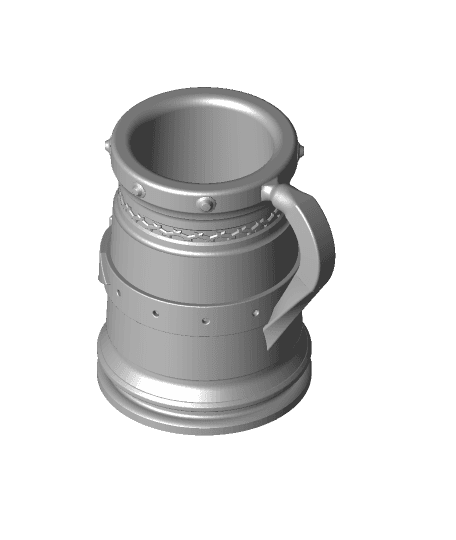 Belt Viking tankard beer Coozie 3d model