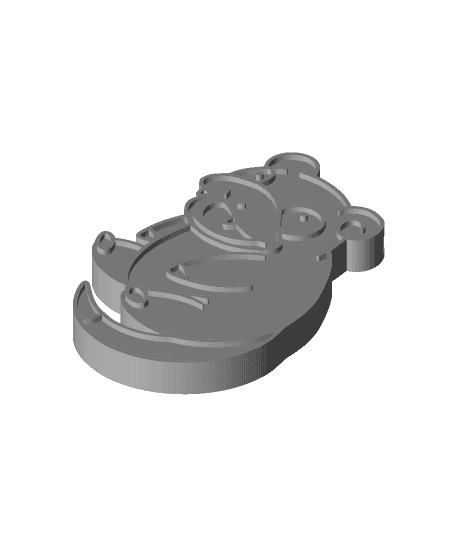 Slowpoke Keychain 3d model