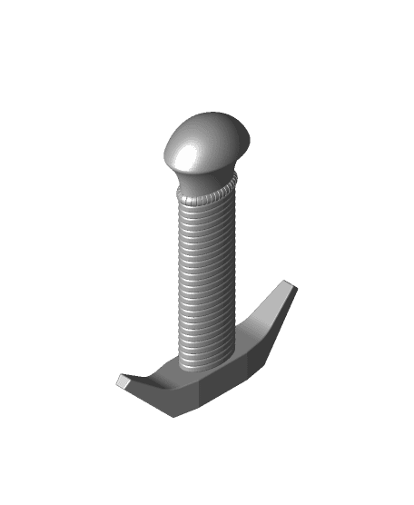 Broadsword v2 - Hilt 1 - Print-in-Place 3d model