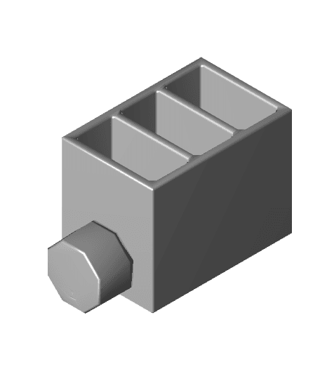 Thumb Drive Mount, Push-fit 3d model