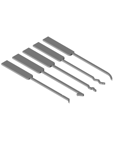 lock pick pick set 3d model