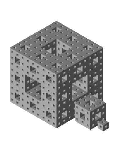 Menger Sponge 1 - 3.stl 3d model