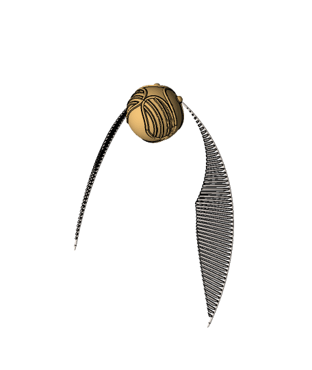 Harry Potter quidditch Golden Snitch ball 3d model