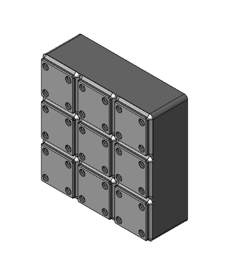 Gridfinity Tuppelware Lid Holder 3 x 3 x 6.step 3d model