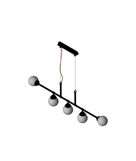 Double join lamp, SKU. 6285 by Pikartlights 3d model