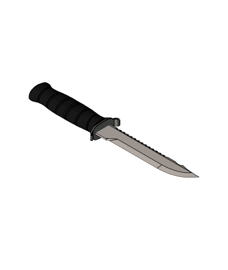 Camping Knife 3d model