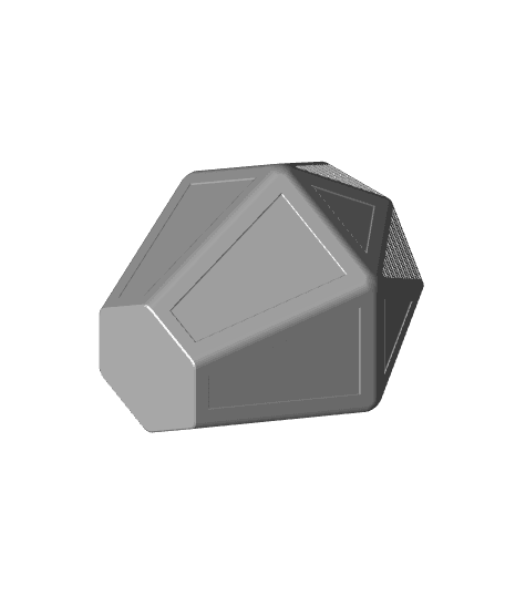 Futuristic Faceted Container / Stash Jar 3d model