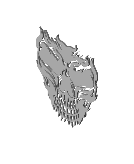 phantom skull wall art demon halloween decor 3d model