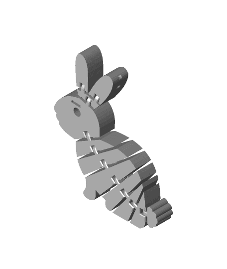 Flexi Rabbit Keychain 3d model