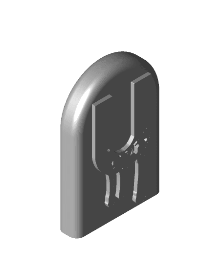 Hauntingly Stylish: Single-Color Headstone Alphabet Magnets for Halloween U 3d model