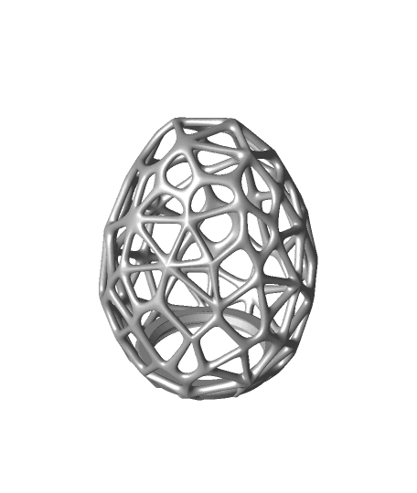 Organic egg with screw bottom 3d model