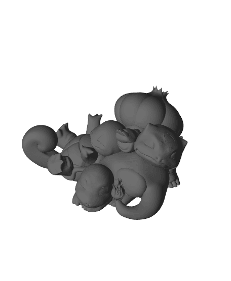 Sleeping Starter Pokemon 3d model