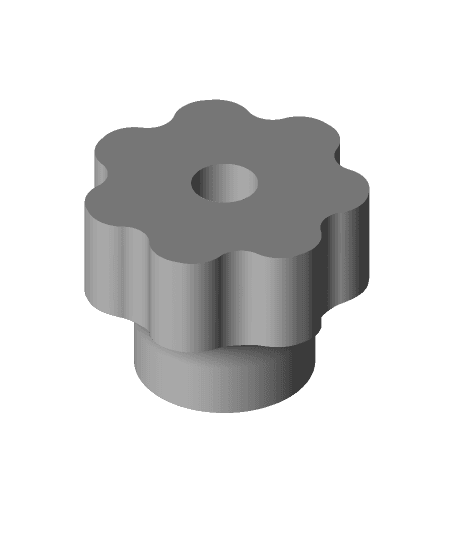 M3 Nut Knob DIN985 3d model