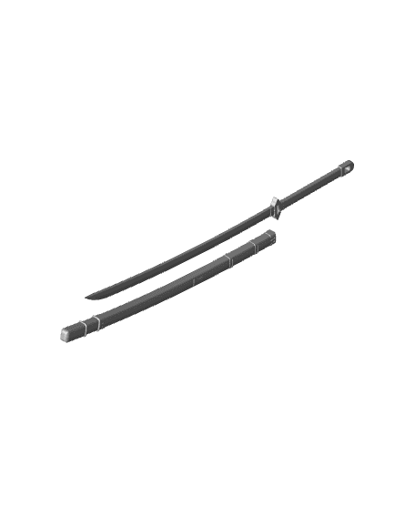 Blue Exorcist Rin Okumura Kurikara Sword And Sheath 3d model