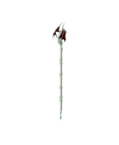 Fantasy Woe Corzador Staff from Baldurs Gate 3 3d model