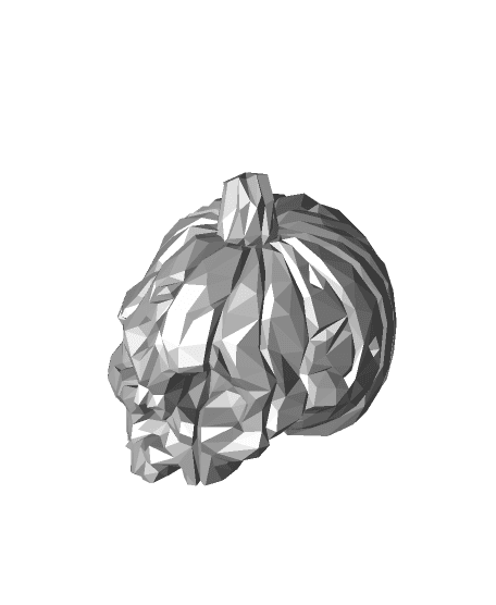 Pumpkin Skull - Low Poly 3d model