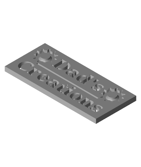 Dad's Creations Door Plaque 3d model