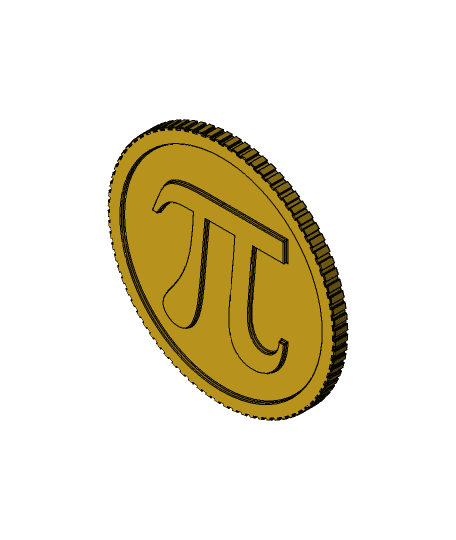 PI Coin 3d model